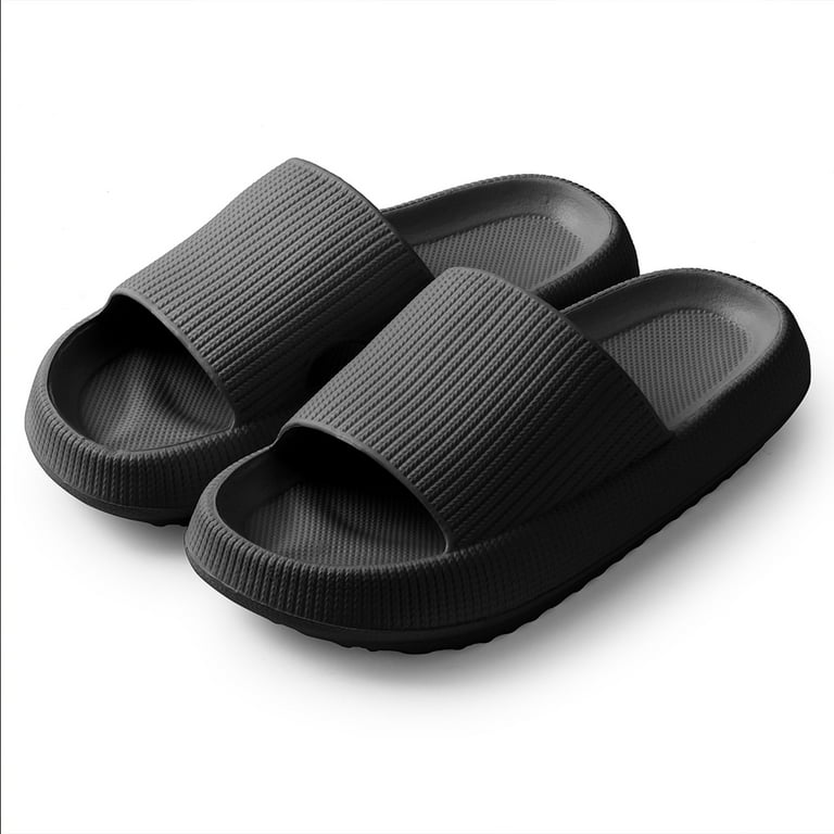 Luxtrada Pillow Slippers Soft Quick Drying Rubber-Plastic Slippers Sandals Non-Slip Thick Sole Open Toe Shower Shoes Indoor and Outdoor Unisex Slippers - Walmart.com