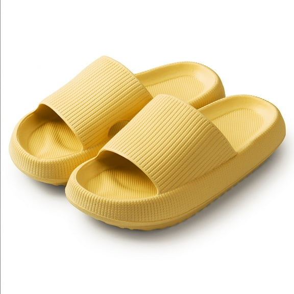 Luxtrada Pillow Slippers Super Soft Quick Drying EVA Rubber-Plastic Slippers Sandals Non-Slip Thick Sole Open Toe Shower Shoes Indoor and Outdoor Unisex Slippers