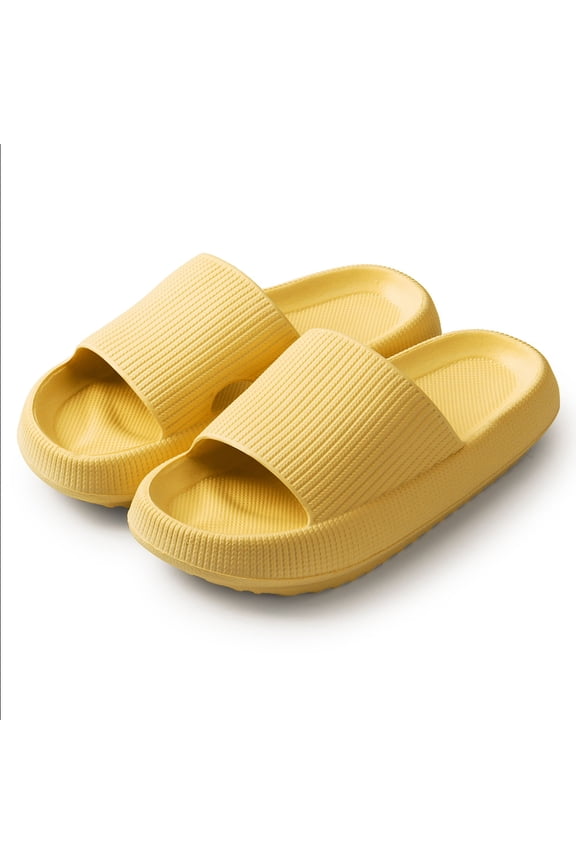 Pillow Slippers Super Soft Quick Drying EVA Rubber-Plastic Slippers Sandals Non-Slip Thick Sole Open Toe Shower Shoes Indoor and Outdoor Unisex Slippers