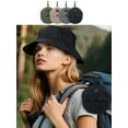 thumbnail image 1 of Luxtrada Quick Dry Waterproof Packable Bucket Hat for Women Men Outdoor Sun Hats with Detachable Chin Strap (Black), 1 of 7