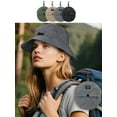 thumbnail image 1 of Luxtrada Quick Dry Waterproof Packable Bucket Hat for Women Men Outdoor Sun Hats with Detachable Chin Strap (Gray), 1 of 7