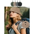 thumbnail image 1 of Luxtrada Quick Dry Waterproof Packable Bucket Hat for Women Men Outdoor Sun Hats with Detachable Chin Strap (Khaki), 1 of 7