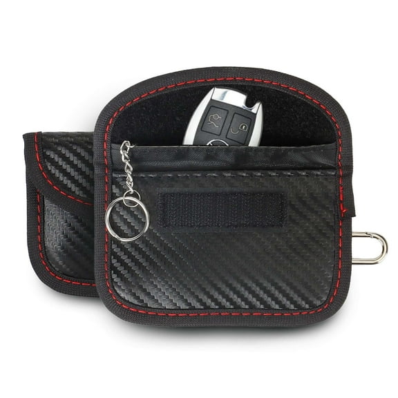 Luxtrada RFID Bags for Car Keys , Signal Blocking Key Pouch, Anti Theft Car Protection, Cell Phone WiFi/GSM/LTE/NFC/RFID/Keyless Entry Fob Signal Blocking Pouch