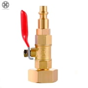 Luxtrada RV Winterize Blowout Adapter with 1/4" Male Quick Connect Plug and 3/4" Male GHT Thread, Wintering Quick Fitting with Ball Valve for Winterize RV Boat Camper Trailer