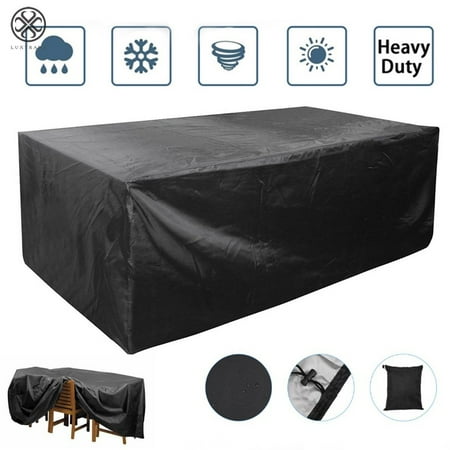 Luxtrada Rectangular Patio Table Cover Heavy Duty Waterproof Outdoor Furniture Set Cover