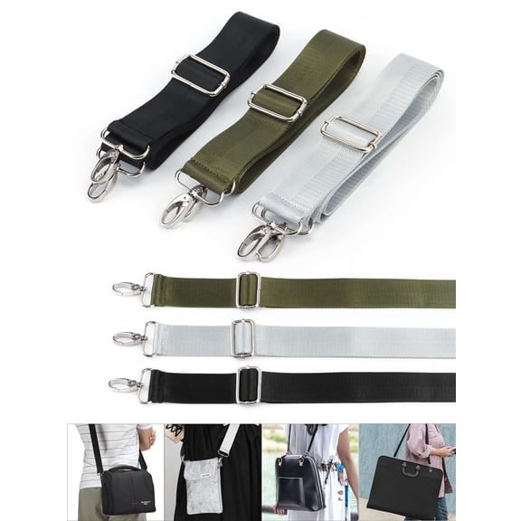 Luxtrada Replacement Shoulder Strap Adjustable Wide Purse Strap for Crossbody Canvas Bags Handbags Guitar Case Laptop (Gray)