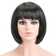 thumbnail image 1 of Luxtrada Sexy BOBO Full Wig Multiple Colors Cosplay Costume Anime Halloween Party Hair (Black), 1 of 10