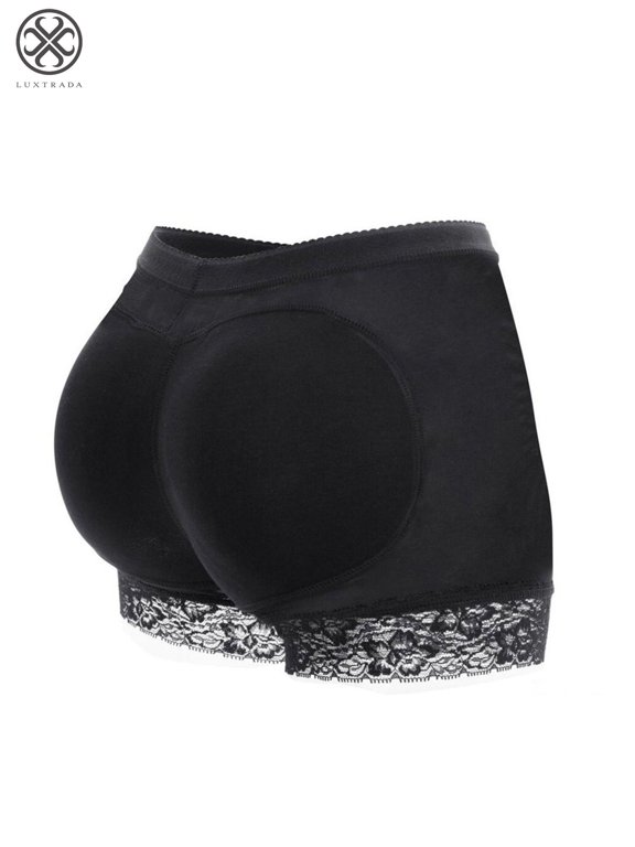 Sexy Padded Butt Lifter Panty Body Shaper Fake Hip Enhancer Underwear Briefs (Black,M)