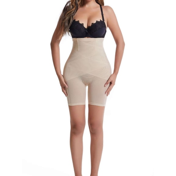 Luxtrada Shapewear Shorts for Women Tummy Control Body Shaper Thigh Slimmer Butt Lifter Panties (Skin,3XL)