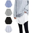 thumbnail image 1 of Luxtrada Shirt Extender for Women Half slip for Leggings Adjustable Fake Layering Top Lower Sweep Skirt Length Plus Size, 1 of 8
