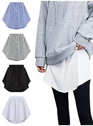 Shirt Extender Adjustable Layering Fake Top Lower Sweep Shirt Half Length  Skirt