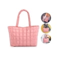 thumbnail image 1 of Luxtrada Shoulder Tote Bag for Women Purse Shoulder Bag Handbag for Work Everything (Pink), 1 of 9