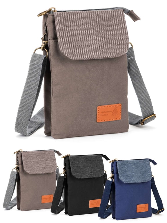 Small Crossbody Bag Travel Purse Phone Purse Crossbody Small Bag Wallet Purse Tiny Purse for Girls Boys (Gray)
