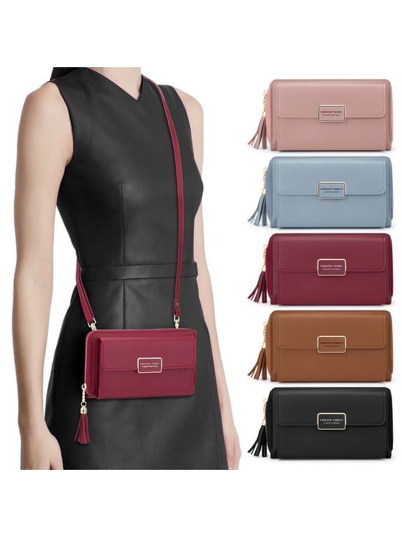 Small Crossbody Shoulder Bag for Women Cellphone Bags Card Holder Wallet Purse and Handbags (Brown)