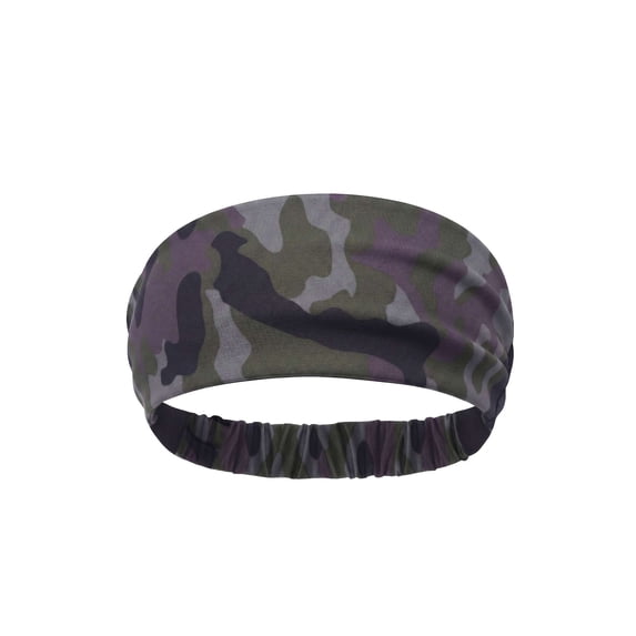 Luxtrada Sports Headbands for Men Women Non-Slip & Moisture Wicking Elastic Yoga Headband Hairband for Working Out, Running, Gym, Cycling (Camo)