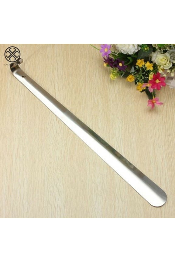 Stainless Steel New Long Handled Metal Shoe Horn Lifter with Hanging Hole (20.5inch)