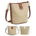 thumbnail image 1 of Luxtrada Straw Bags Straw Handbags For Summer Beach Crossbody Bag Woman Woven Shoulder Handbag (Brown), 1 of 10