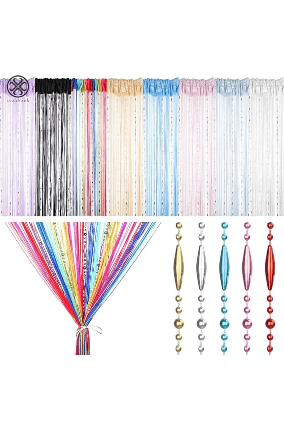 String Door Window Curtain Beads Room Divider Crystal Tassel Fringe Beaded Panel Crystal Beaded Curtain Tassel Curtain 100CMX200CM