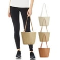 thumbnail image 1 of Luxtrada Summer Single Shoulder Bag Straw Beach Bag Buckets Totes Handbag Shoulder Bag Tote Bag for Women Girls (White), 1 of 8