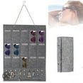 thumbnail image 1 of Luxtrada Sunglasses Storage Organizer, Wall Pocket Mounted by Sunglasses, Hanging Eyeglasses Storage Holder, 15 Felt Slots Hanging Glasses Storage Bag W/Ornament hole (15.7" x 25.2''), 1 of 10