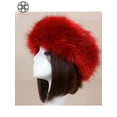 thumbnail image 1 of Luxtrada Thick Fluffy Russian Cap Faux Fur Headband Hat Winter Earwarmer Ski Hats, 1 of 6