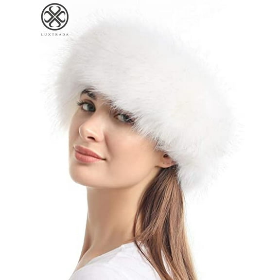 Luxtrada Thick Fluffy Russian Cap Faux Fur Headband Hat Winter Earwarmer Ski Hats