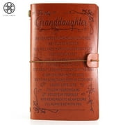 Luxtrada To My Daughter Granddaughter Where Ever Love Mom Dad Leather Journal Notebook Diary (Granddaughter)