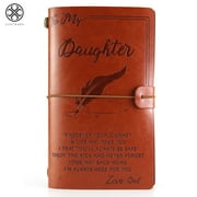 Luxtrada To My Daughter Granddaughter Where Ever Love Mom Dad Leather Journal Notebook Diary (Love Dad)