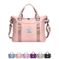 thumbnail image 1 of Luxtrada Travel Bag,Waterproof Duffel Gym Tote Bag,Weekender Carry On Overnight Bags for Women with Trolley Sleeve,travel duffel bags (Pink), 1 of 11
