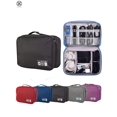 thumbnail image 1 of Luxtrada Travel Cable Cord Organizer Bag, Electronic Accessories Travel Organizer Bag Waterproof USB Cable Storage Bag for Charging Cable, Cellphone ,Charger and more (Black), 1 of 8