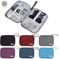 thumbnail image 1 of Luxtrada Travel Cable Cord Organizer Bag, Electronic Accessories Travel Organizer Bag Waterproof USB Cable Storage Bag for Charging Cable, Cellphone ,Charger and more, 1 of 9