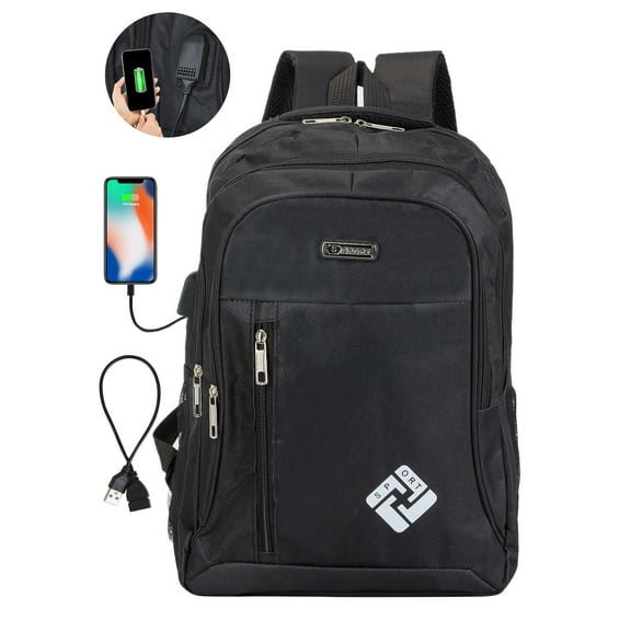 Luxtrada Travel Laptop Backpack Waterproof Anti Theft Backpack with USB Charging Port Large 14-15.6 Inch Computer Business Backpack for Men Women (Black)