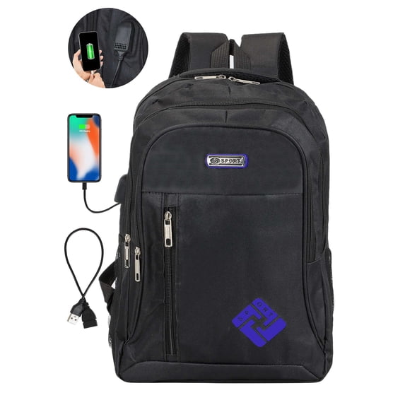 Luxtrada Travel Laptop Backpack Waterproof Anti Theft Backpack with USB Charging Port Large 14-15.6 Inch Computer Business Backpack for Men Women (Blue)