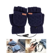 Luxtrada USB Heated Gloves, Men Women Winter Warm Electric Heating Gloves Mitten, 3 Temperature Settings