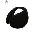 thumbnail image 1 of Luxtrada Unisex Foldable Ear Warmers Polar Fleece kints Winter EarMuffs (Black), 1 of 8