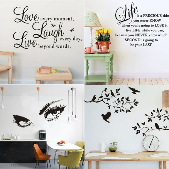 Luxtrada Vinyl Home Room Decor Art Quote Wall Decal Stickers Bedroom Removable Mural DIY (The Eyes)