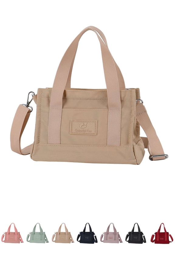 Waterproof Nylon Crossbody Handbag Shoulder Bag Casual Bag Handbag for Women (Apricot)