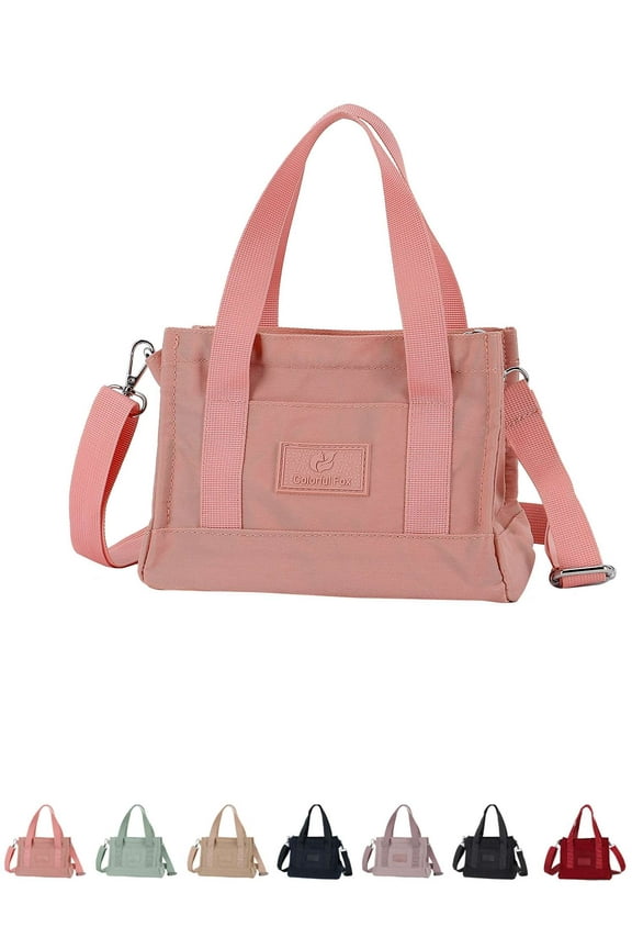 Waterproof Nylon Crossbody Handbag Shoulder Bag Casual Bag Handbag for Women (Pink)