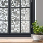 Luxtrada Window Vinyl Stained Glass Window Decals Static Cling Window Sticker Non-Adhesive for Home Kitchen Bathroom Office (Mosaics)