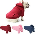 thumbnail image 1 of Luxtrada Winter Dog Hoodie Sweatshirts with Pockets Warm Dog Clothes for Small Dogs Chihuahua Coat Clothing Puppy Cat Custume (Red,S), 1 of 9