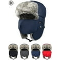 thumbnail image 1 of Luxtrada Winter Hats for Men and Women Trooper Hunting Hat Ushanka Hat Ski Hat with Ear Flaps Windproof Waterproof Warm Hat (Navy Blue), 1 of 10