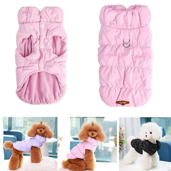 Luxtrada Winter Warm Dog Coat Vest Jacket Vest Dog Sweater Waterproof Pet Clothes for Small Medium Dogs (Pink,S)