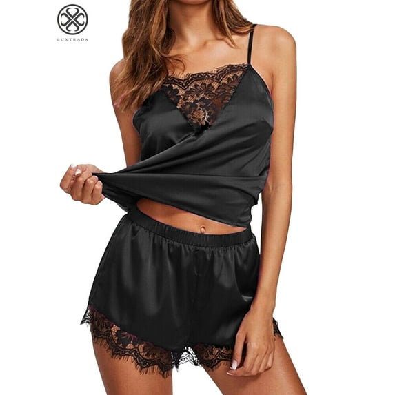 Luxtrada Women Lace Sleepwear Pajamas Set Sexy Lingerie Babydoll Nightgown Nightwear
