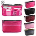 thumbnail image 1 of Luxtrada Women Pocket Large Travel Insert Handbag Tote Organizer Tidy Bag Purse Pouch (Rose Red), 1 of 8