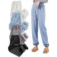 thumbnail image 1 of Luxtrada Women Warm Coral Fleece Plush Pajama Pants Winter Thick Casual Lounge Pants (Gray), 1 of 6