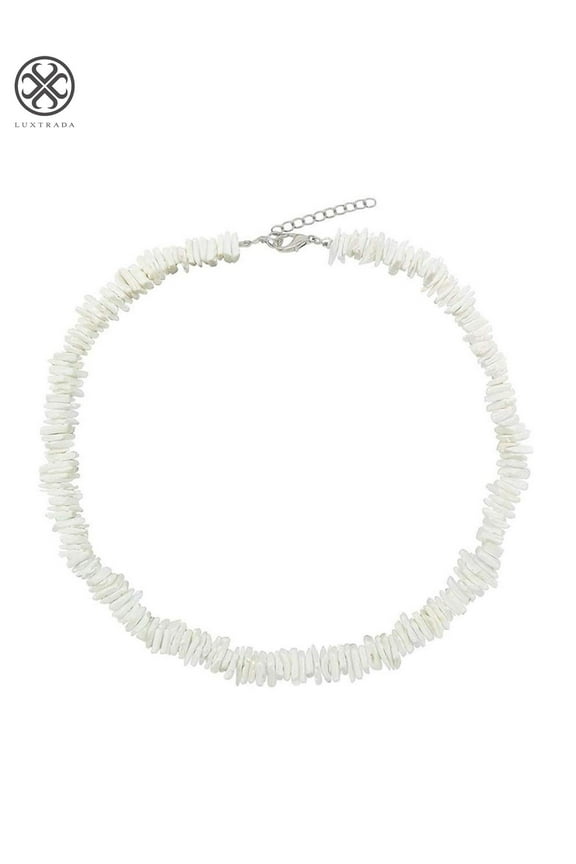 Women White Conch Clam Chips puka Shell Necklace Shell Bracelet Collar Choker (Bracelet)
