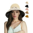 thumbnail image 1 of Luxtrada Women Wide Brim Sun Hat UPF 50+ Beach Hat UV Protection Foldable Summer Hats (Pink), 1 of 6