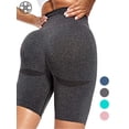 thumbnail image 1 of Luxtrada Women's Activewear Solid Workout Cycling Yoga Running High Waist Pants Biker Shorts, 1 of 7