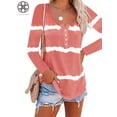 thumbnail image 1 of Luxtrada Women's Casual Tie Dye Printed Long Sleeve Scoop Neck Shirts Pullover Sweatershirt Tops, 1 of 5