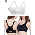 thumbnail image 1 of Luxtrada Women's Seamless Sport Bra Active Gym Yoga Workout Sports Bras Wireless Zip Front Mesh Racerback High Impact (White,S), 1 of 7